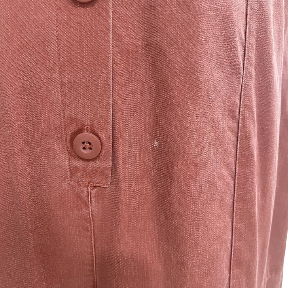 Sleeveless Button-Front Belted Jumpsuit Rose Pink Women's Sz M Casual Chic Comfy - Picture 3 of 10